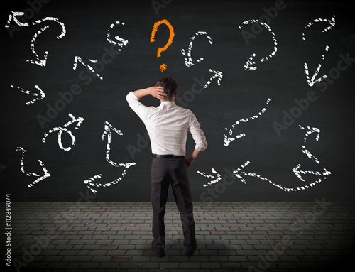 Foto  Diffirent ways of a business man