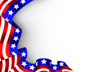 Sticker - US flag background