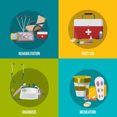 Wall Mural - Health Facilities Icon Set