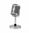 © Hayati Kayhan - Retro microphone. ( Dynamic microphone ) on white bacground