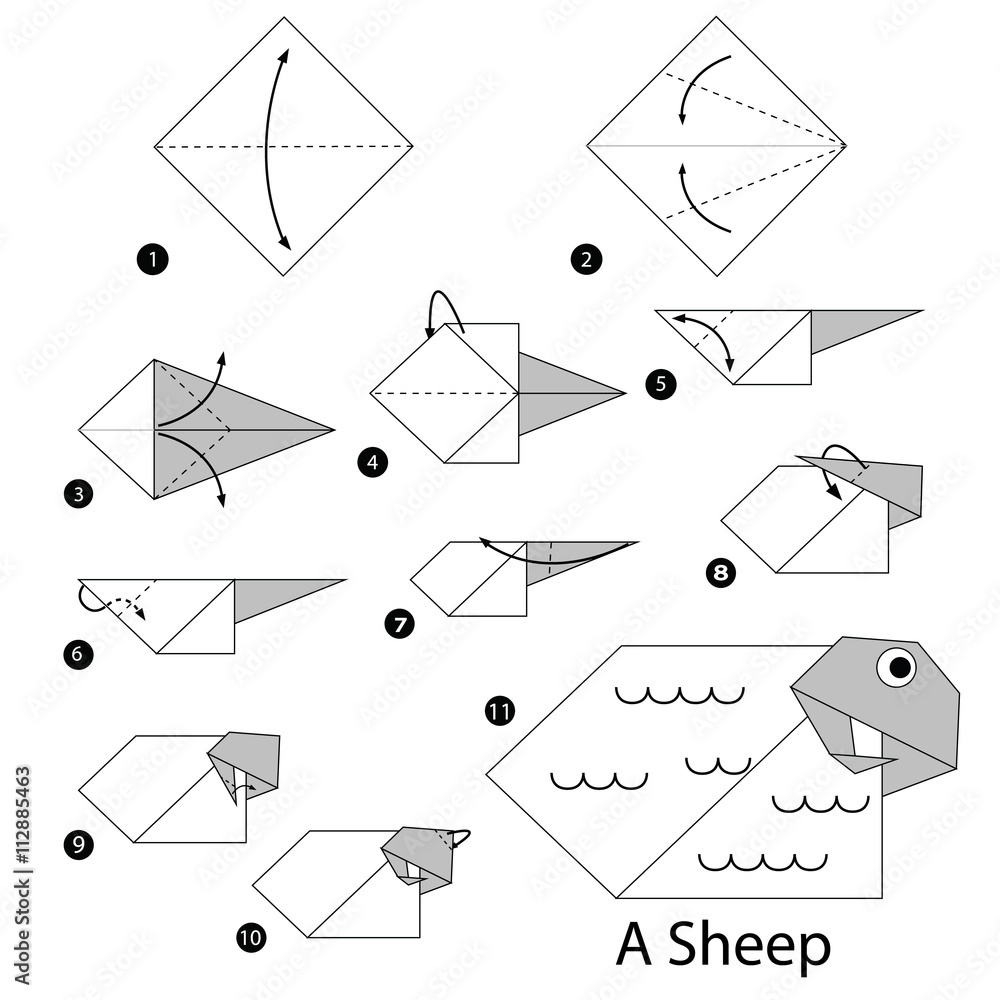 How to Draw a Cute Lamb step by step Easy - Cartoon Animal Sheep, image size:1000x1000