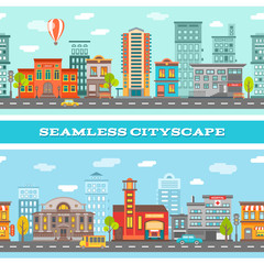 Sticker - City Buildings Horizontal Banners