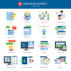web development icon set