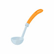 Metallic ladle with orange handle icon