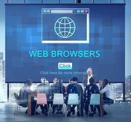Wall Mural - Web Browsers Global Page Site Interface Concept