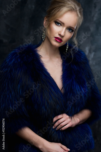 Close Up Portrait Of Gorgeous Blonde Young Woman In Celebrity