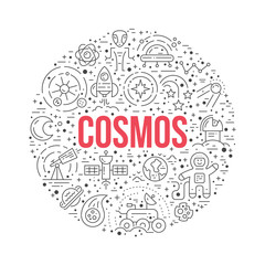 Wall Mural - Cosmos Circle Concept