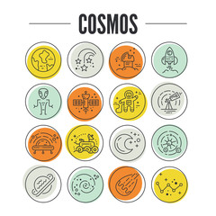 Wall Mural - Space Icons