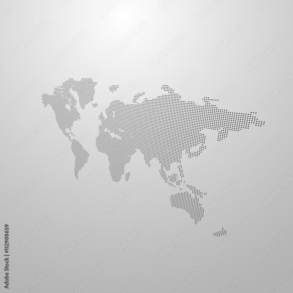 vector illustration of a world map Stock Vector | Adobe Stock