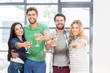 © WavebreakMediaMicro - Two cute couple smiling with alcohol glass in hand