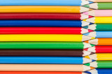Fototapeta Tęcza - Background from set of colour pencils.