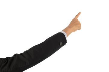 Businessman points Finger