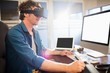 © WavebreakMediaMicro - Businessman wearing virtual glasses