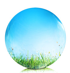 Wall Mural - nature in glass bubble