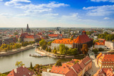 Fototapeta Natura - Old town cityscape panorama, Wroclaw, Poland