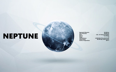 Wall Mural - neptune. minimalistic style set of planets in the solar system. elements of this image furnished by 