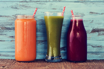 Poster - different fresh smoothies