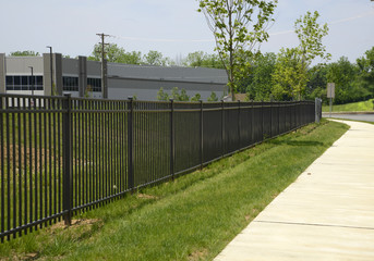 black iron fence