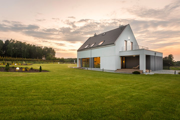 House in the middle of green