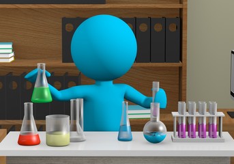 Poster - Doctor lab 3D rendering