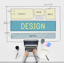 Wall Mural - design html web design template concept