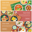Thai food web banner.Thai street food coupon.