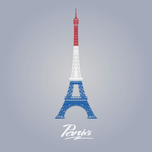 Illustration Of Eiffel Tower Line Vector