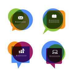 Wall Mural - colorful speech bubbles design