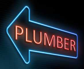 Wall Mural - Plumber sign concept.