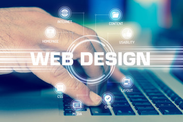 Wall Mural - web design technology communication touchscreen futuristic conce