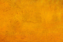 Yellow Painted Brick Wall As Background, Texture