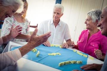 Wall Mural - group of seniors playing