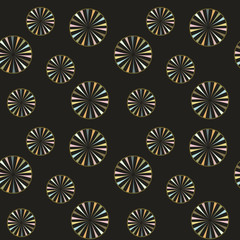 Wall Mural - vector. seamless black background with colorful circles. suitable for packaging, paper, fabrics, tex