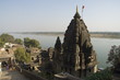 © robertharding - View of the Shiva Temple with the Narmada river in background, Maheshwar, Madhya Pradesh