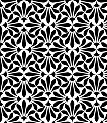  abstract floral pattern. Dark brown and white background. Ornament for wrapping, wallpaper, tiles