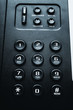 Buttons of black phone