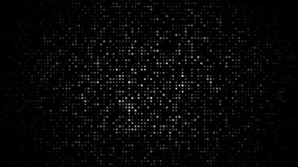 Pulsating gray dots on black background