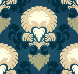 Wall Mural - Damask seamless pattern