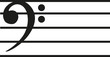 Note line with bass clef