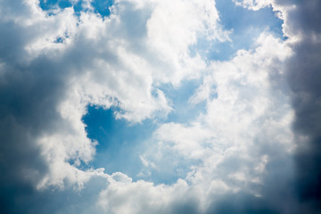 Wall Mural - clouds in the blue sky