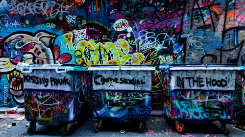 グラフィティーアート Wall Mural Wallpaper Murals Hit1912