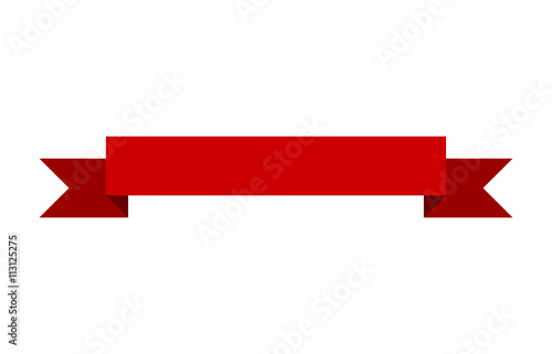 Fotografie, Obraz Red banner ribbon flat vector design for print and websites
