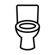 Bathroom / restroom toilet seat line art icon for apps and websites