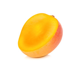 Wall Mural - Half of Ripe mango isolated