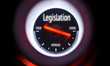 Electronic gauge displaying a Legislation Concept