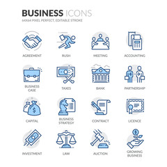 Line Business Icons