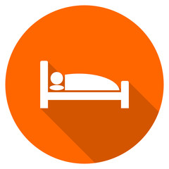Poster - Orange flat design vector sleep icon