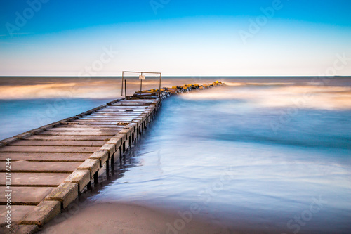 Fotografía Long exposure landscape, Lake Michigan view