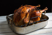 Roast Turkey In Roasting Tin