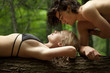 © Cavan Images - Sensual couple in forest